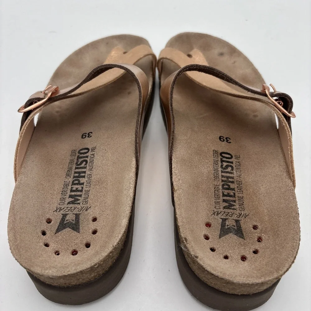 Mephisto  Helen Golden Sandals ladies size 8 Eur 39